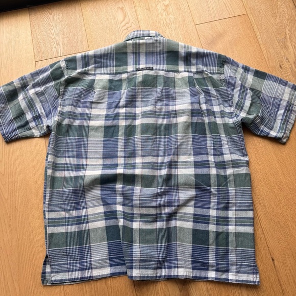 VINTAGE POINT ZERO OVERSIZED PLAID BUTTON UP SHORT SLEEVE SHIRT - L - Picture 6 of 15